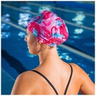 Шапочка для плавания взрослая ONLYTOP Swim «Фламинго», тканевая, обхват 54-60 см - Фото 5