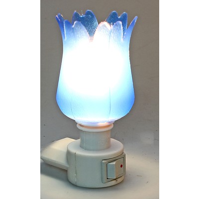 Ночник "Бутон синий" 11х5 см