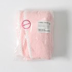 Чалма для сушки волос Доляна, микрофибра, с пуговкой, цвет розовый - Фото 8