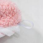 Чалма для сушки волос Доляна, микрофибра, с пуговкой, цвет розовый - Фото 5