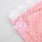 Чалма для сушки волос Доляна, микрофибра, с пуговкой, цвет розовый - Фото 6