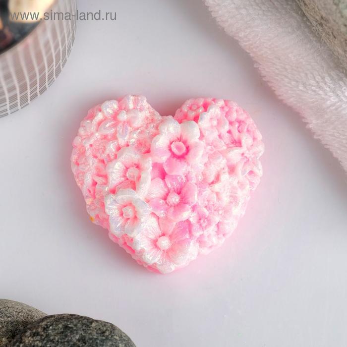 Фигурное мыло "Сердце мини в цветах" 30гр МИКС - Фото 1