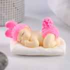 Фигурное мыло "Малыш на подушке" 53гр розовый - Фото 3