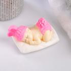 Фигурное мыло "Малыш на подушке" 53гр розовый - Фото 4