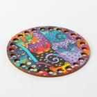 Заготовка для вязания "Круг Сказочные коты", донышко фанера, размер 10 см (комплект 3 шт) - фото 40266309