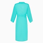 Халат вафельный женский удлинённый Экономь и Я размер 46-48, цвет бирюзовый, 100% хлопок, 200 г/м² - Фото 14