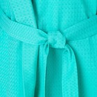 Халат вафельный женский удлинённый Экономь и Я размер 54-56, цвет бирюзовый, 100% хлопок, 200 г/м² - Фото 9