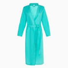 Халат вафельный женский удлинённый Экономь и Я размер 54-56, цвет бирюзовый, 100% хлопок, 200 г/м² - Фото 7