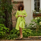 Халат вафельный женский удлинённый Экономь и Я размер 50-52, цвет салатовый, 100% хлопок, 200 г/м² - Фото 4