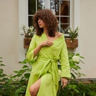 Халат вафельный женский удлинённый Экономь и Я размер 50-52, цвет салатовый, 100% хлопок, 200 г/м² - Фото 5