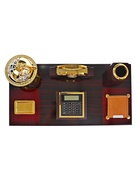 Набор настольный 7в1 (блок для бумаги, подставка для печати, карандашница, калькулятор, глобус, визитница с часами) - Фото 11