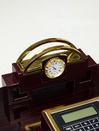 Набор настольный 7в1 (блок для бумаги, подставка для печати, карандашница, калькулятор, глобус, визитница с часами) - Фото 5