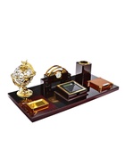 Набор настольный 7в1 (блок для бумаги, подставка для печати, карандашница, калькулятор, глобус, визитница с часами) - Фото 10