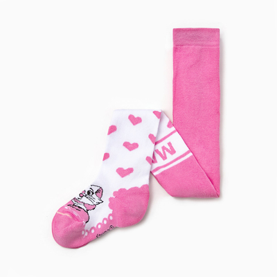 Колготки детские «Мари», Коты аристократы, рост 104-110 см, цвет белый