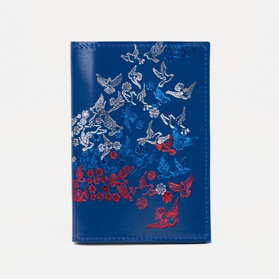 Обложка для паспорта, цвет синий