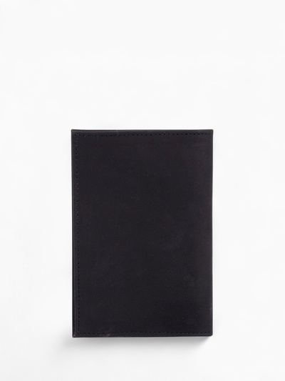 Обложка для паспорта, с гербом, с золотым тиснением, чёрная