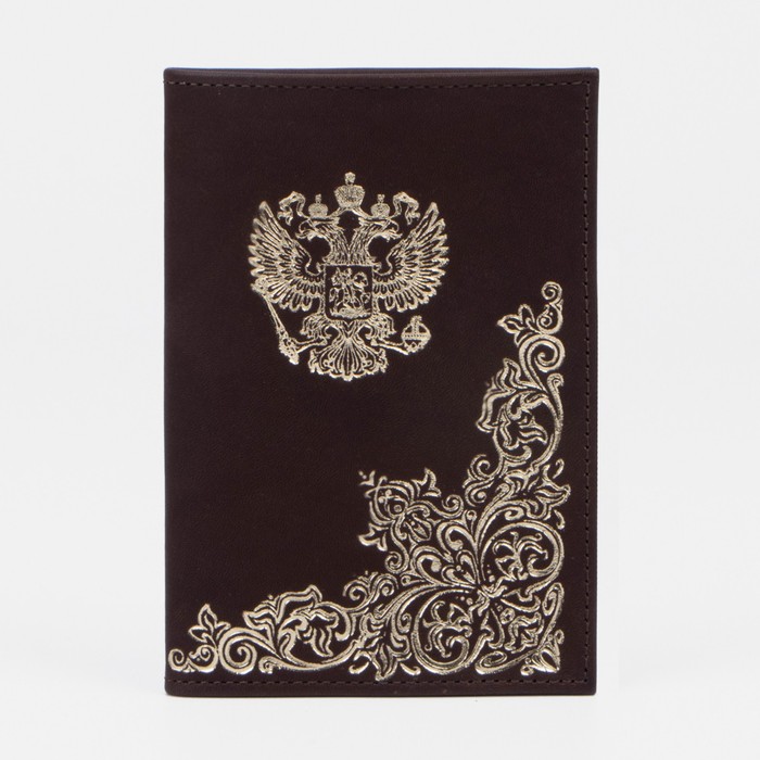 Обложка для паспорта, цвет коричневый - фото 1908624804