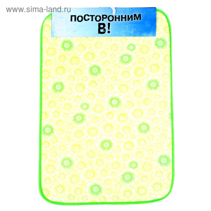 Коврик для ванной 50х80 см "Полянка" цвет салатовый - Фото 1