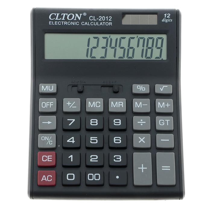 Калькулятор настольный, 12 - разрядный, CL - 2012, двойное питание - фото 3602024