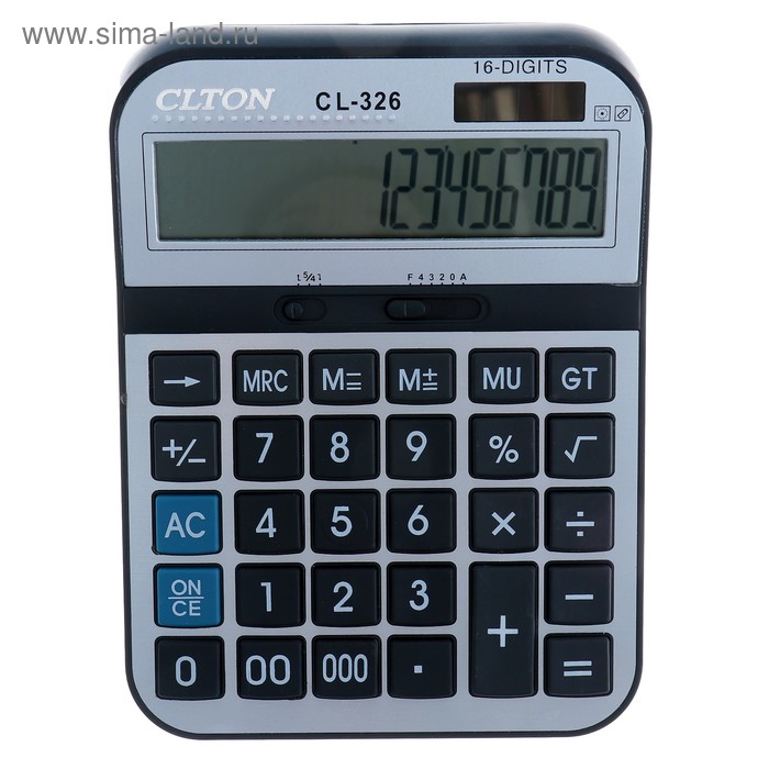 Калькулятор настольный, 16-разрядный, CL-326, двойное питание - Фото 1