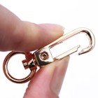 Карабин металлический, 45×16 мм / 10×2.2 мм, 5 шт., цвет золотой - Фото 3