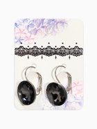 Серьги со стразами «Яркая классика», серые в серебре, d=1.6 см - фото 61532755