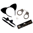 Карнавальный набор «Киса», ободок, бабочка, наручники - Фото 6