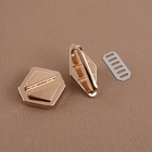 Застёжка для сумки, 3.1×3.1 см, цвет золотой - Фото 3