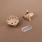 Застёжка для сумки, 3.1×3.1 см, цвет золотой - Фото 4