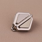 Застёжка для сумки, 3.1×3.1 см, цвет серебряный - Фото 2