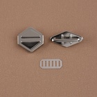 Застёжка для сумки, 3.1×3.1 см, цвет серебряный - Фото 3