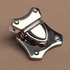 Застёжка для сумки, 4×4.2 см, цвет серебряный - Фото 2