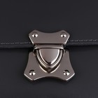 Застёжка для сумки, 4×4.2 см, цвет серебряный - Фото 4