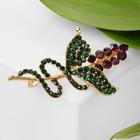 Брошь «Цветок любви», цвет фиолетово-зелёный в золоте - Фото 1