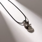 Кулон на шнурке «Анатомия» сердце, цвет чернёное серебро на чёрном шнурке, 43 см - Фото 2