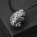 Кулон на шнурке «Анатомия» мозг, цвет чернёное серебро на чёрном шнурке, 45 см - фото 9125105