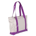 Сумка жен Иветта 26*43*12см, 1 отд, нар.карман, бело-фиолет - Фото 2