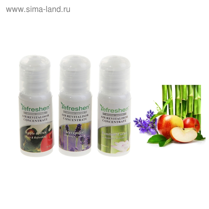 Набор эфирных масел 3х15 мл ароматы лаванда, бамбук, лотос - Фото 1