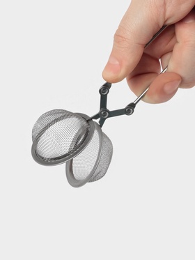 Ситечко для чая Доляна «Лаванда», 15.5×4.5 см, серебристое 651870