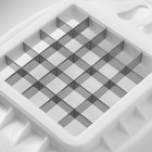 Овощерезка - винегретница Доляна «Кубик», 17 см, с ручками, белая - Фото 4