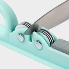 Точилка для ножей Доляна «Острое лезвие», 19×4.5 см, с ручкой и шлифовкой, МИКС - Фото 3