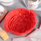 Форма силиконовая для выпечки Доляна «Роза», 20×20×6 см, с ручками, цвет МИКС - Фото 3