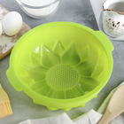 Форма силиконовая для выпечки Доляна «Подсолнух», 20 см, с ручками, цвет МИКС - Фото 3