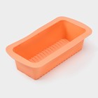 Форма для выпечки Доляна «Хлеб. Полосы», силикон, 27.5×13.5×7 см, внутр.размер 23.5×11 см, персиковая - Фото 4