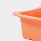 Форма для выпечки Доляна «Хлеб. Полосы», силикон, 27.5×13.5×7 см, внутр.размер 23.5×11 см, персиковая - Фото 6