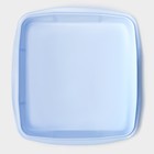 Форма для выпечки Доляна «Квадрат», силикон, 22×23×3.5 см, внутренний размер 20×19×3 см, голубая - Фото 3