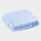 Форма для выпечки Доляна «Квадрат», силикон, 22×23×3.5 см, внутренний размер 20×19×3 см, голубая - Фото 4