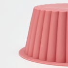 Форма для выпечки кекса Доляна «Рифлёный круг», силикон, d=18 см, коралловый - Фото 3