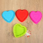 Форма силиконовая для выпечки «Сердце в сердце», 12 см, цвет МИКС - Фото 4