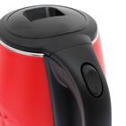 Чайник электрический "Добрыня" DO-1237R, пластик, колба металл, 2.8 л, 2200 Вт, красный - Фото 2